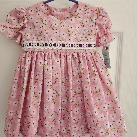 Floral Handmade Dress and Bloomers, size 18m - Picture 1 of 3